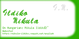 ildiko mikula business card